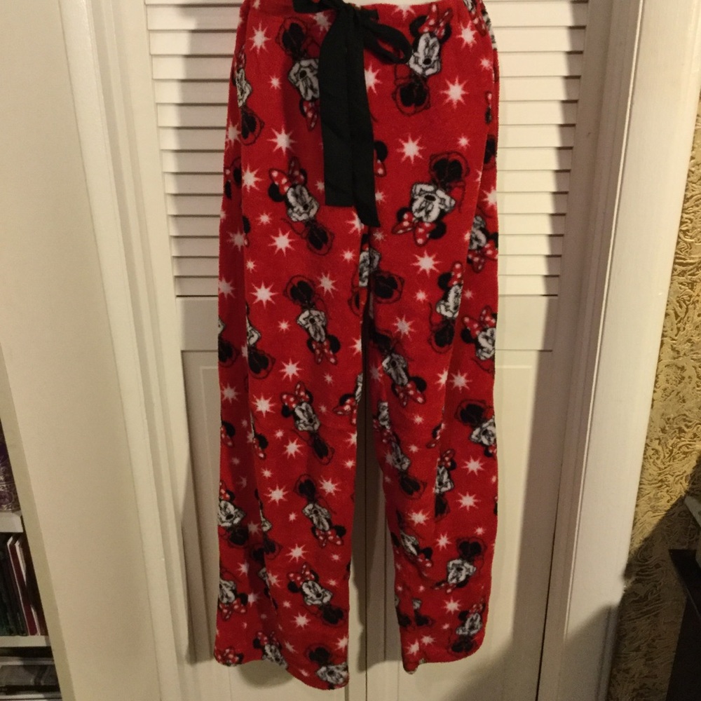 **SOLD**. 
Cozy Disney Minnie Mouse red lounge pants/PJs (S)